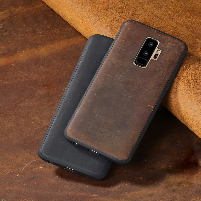 Чехол для samsung Galaxy S7edge S8 S9 S10 плюс A10 A20 A30 A50 A70 из воловьей кожи чехол для Note 8, 9, 10, A5 A7 A8 J5 J6 J7 чехол