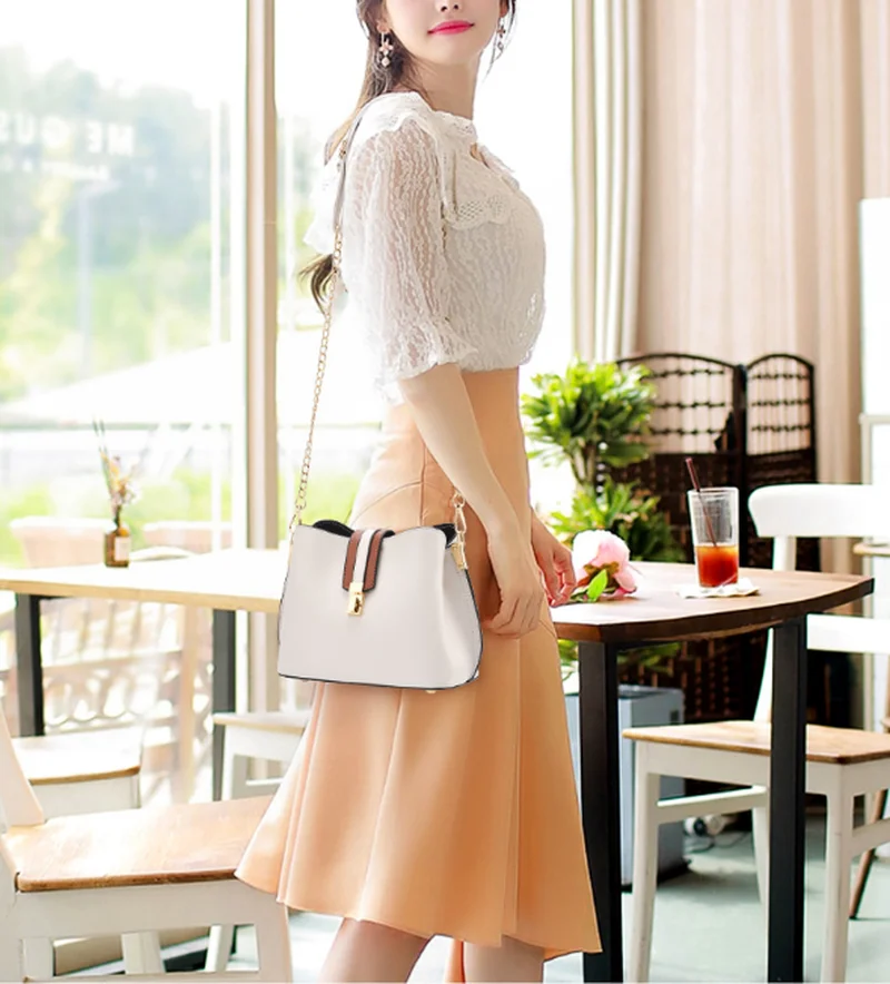 2020 new women's bag fashion shoulder pu leather messenger simple portable ladies bucket | Багаж и сумки