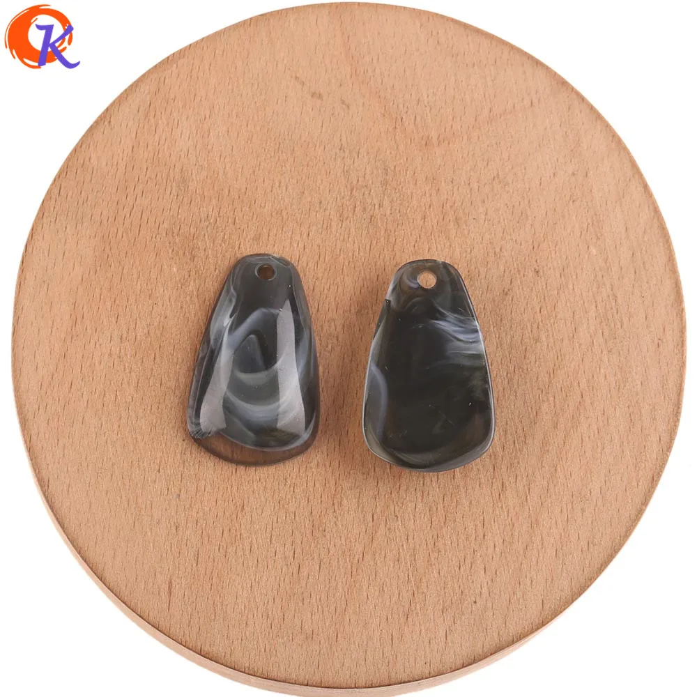Gray Cordial Design 19x30mm 240Pcs Acrylic Beads/DIY Making/Beads Jewelry/Marble Effect Beads/Drop Shape/Hand Made/Earring Findings - Цвет: Gray