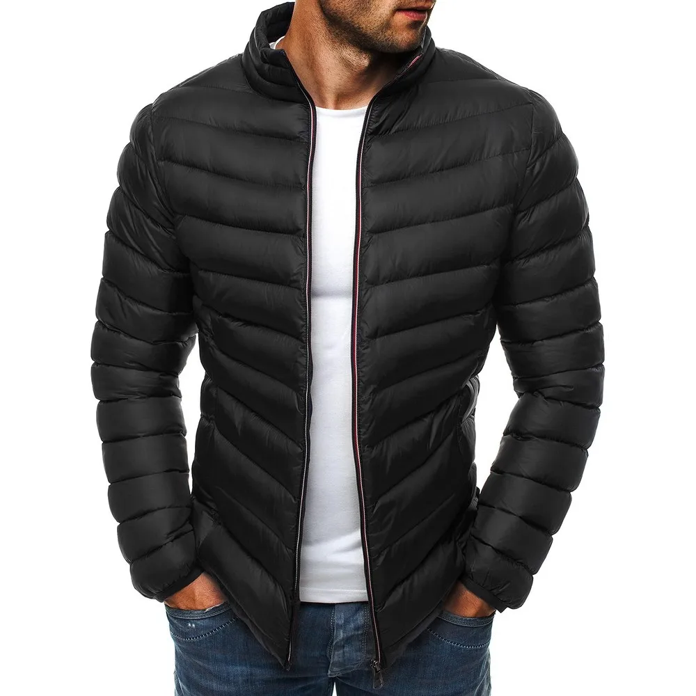 

ZOGAA Men Clothing Mens Winter Jacket Casual Solid Zipper Padded Overcoat Male Warm Long Sleeve Streetwear Fashion Clothes