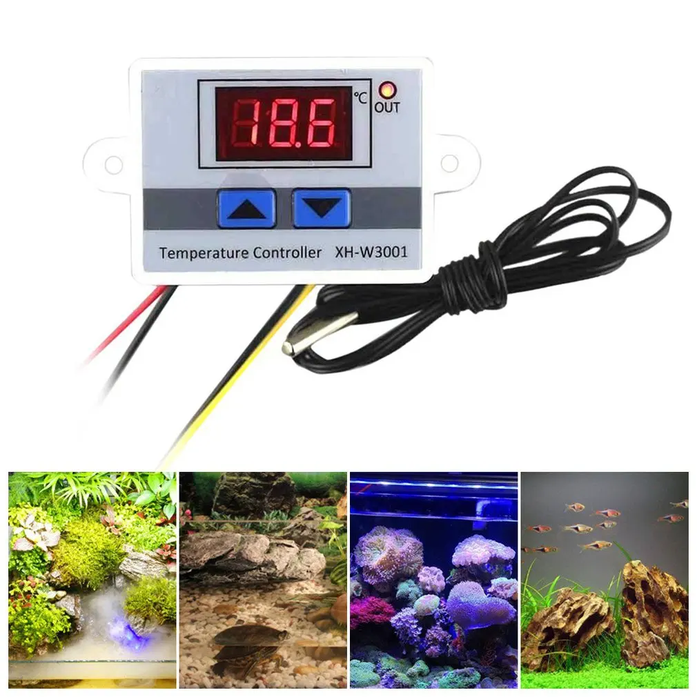 

Digital LED Temperature Controller Thermostat Control Switch Waterproof Probe Wire Connect High Sensitivity Temperature Sensor