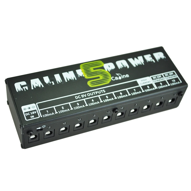 CP - 05 настенное выходное питание для педалей эффектов 10 каналов DC 9V 12V и 18V (черный) |