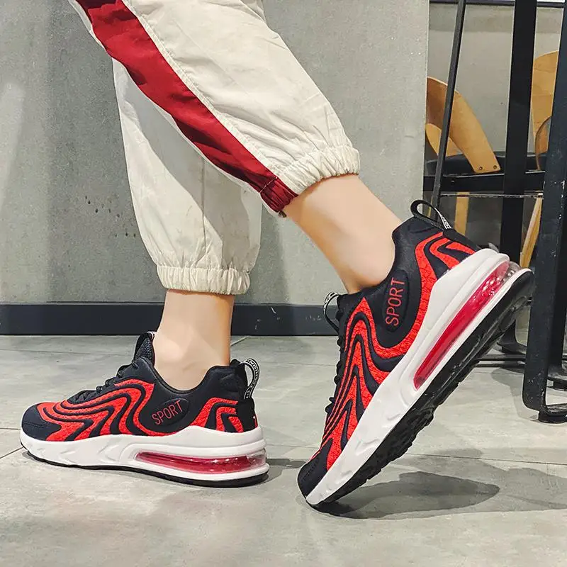 

Damyuan Running Shoes Lace-Up Men's Casual Shoes Breathable Sneaker Breathable Non-slip Fashion Jogging Men's Sports Shoes