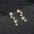 Простые Стильные женские серьги-подвески в виде звезды, в стиле ретро, с пятиконечными звездами, Универсальные женские серьги, Модная бижутерия, подарок