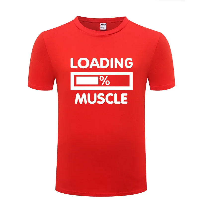Loading Muscle Мужская футболка с надписью новинка хлопок короткий рукав забавная