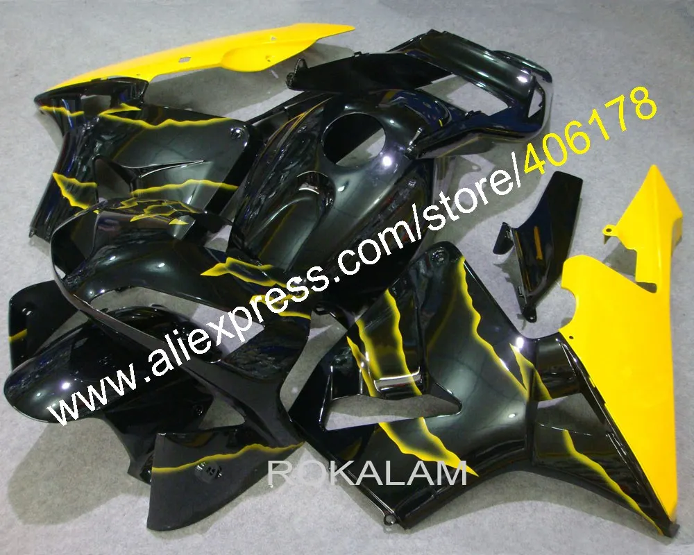 

For Honda CBR/600 600RR CBR600RR 03 04 CBR600 RR F5 CBR600F5 2003 2004 Yellow Black Fairing Kit (Injection Molding)
