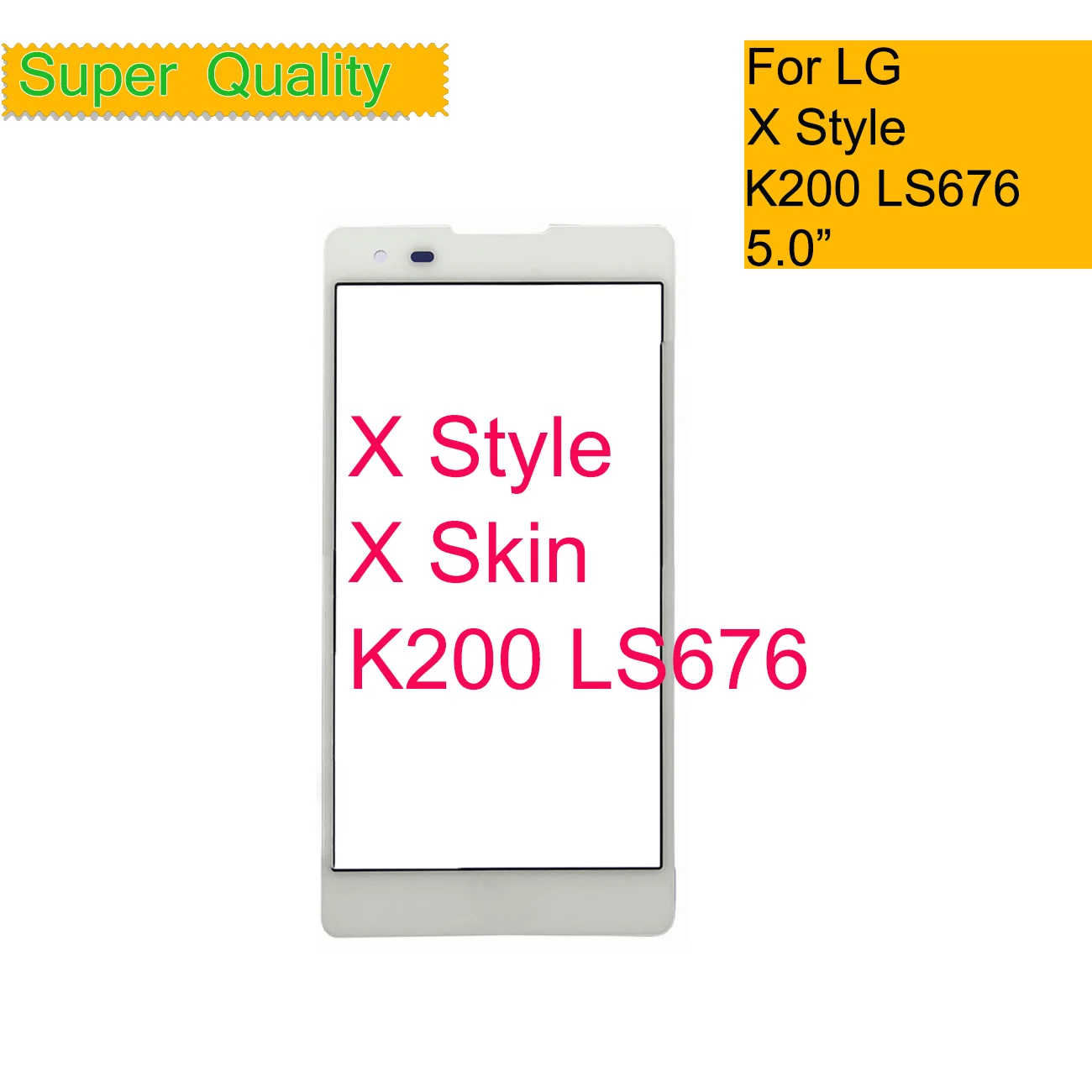 

10Pcs/lot For LG X style K200DS K6b K200 X Skin LS676 Touch Screen Front Glass Panel Front Outer Glass Lens LS676 LCD Glass