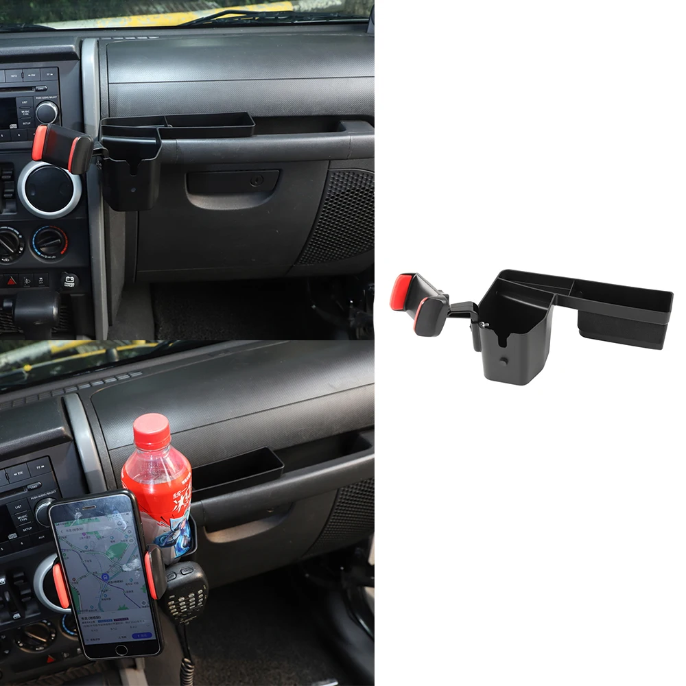 

Co-Pilot Armrest Phone Holder for Jeep Wrangler JK 2007-2010 2011-2017 JL 2018 2019 2020 2021 2022 Car Interior Accessory Black