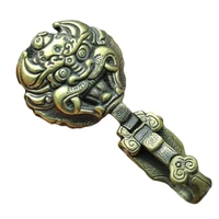 laojunlu pure copper ghost head belt buckle male lucky evil spirits waist hanging key chain ornaments