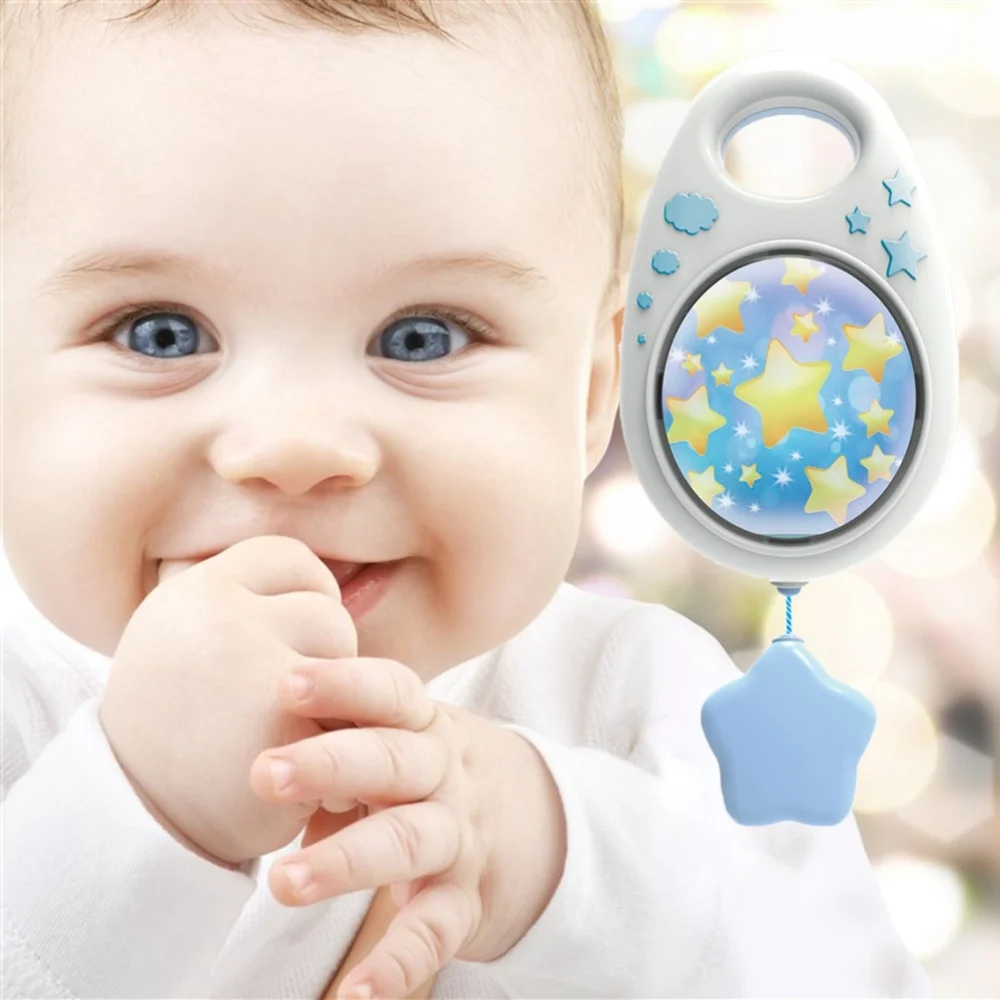 

Song Rotary Baby Mobile Crib Bed Bell Movement Box Newborn Bell Crib Baby Toys(Sky Blue)