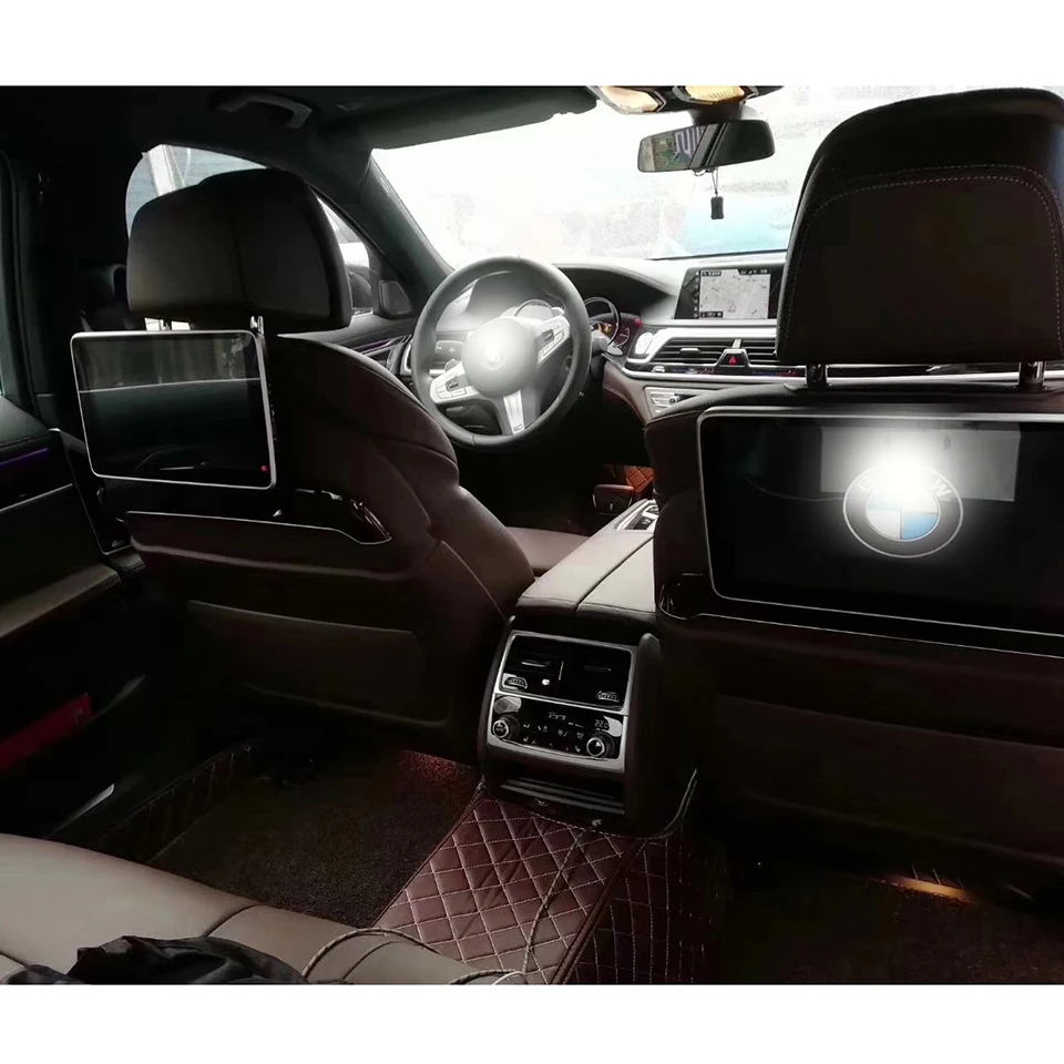 車の Android 7 1 ヘッドレストモニター Dvd ビデオプレーヤー Usb Sd Ir Fm Tft 液晶デジタル画面タッチ後部座席エンターテイメント Bmw F11 Off