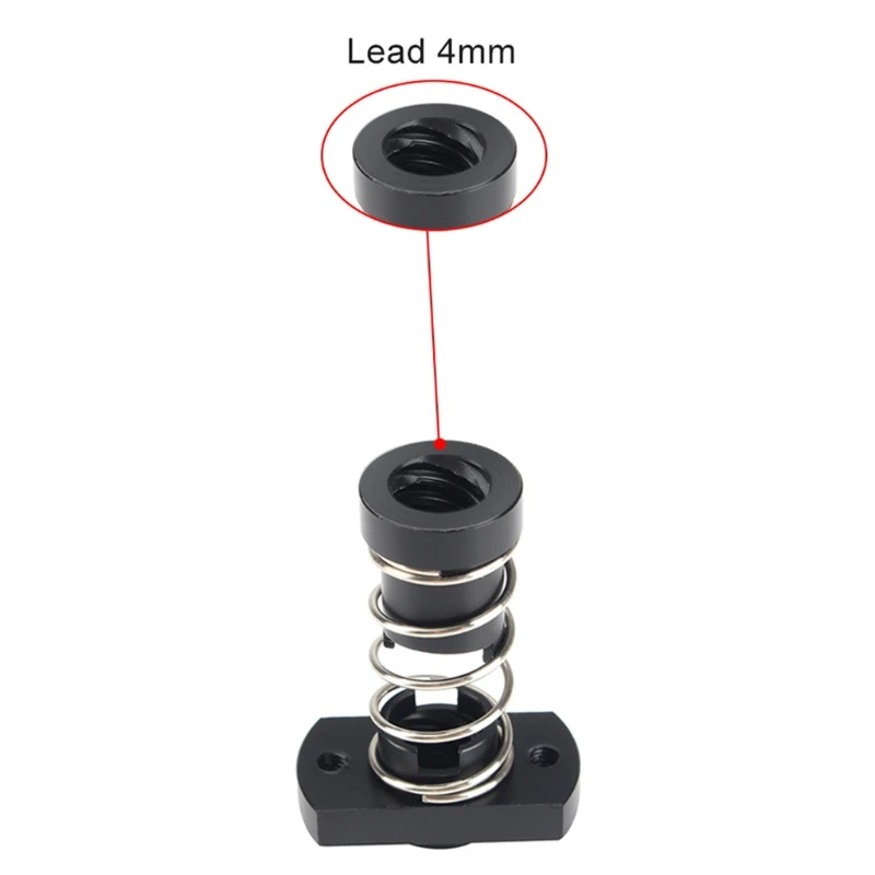 

P8DF Anti Backlash Nuts T8 POM Elimination Spring Loaded Nut 3D Printer For Lead 2mm / 4mm / 8mm Acme Threaded Rod DIY CNC