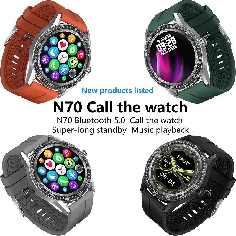 

N70 Smart Bracelet Bandwrist Bluetooth Call Health Fitness Tracker Monitoring Sports Waterproof Smart Watch For Xiaomi Apple