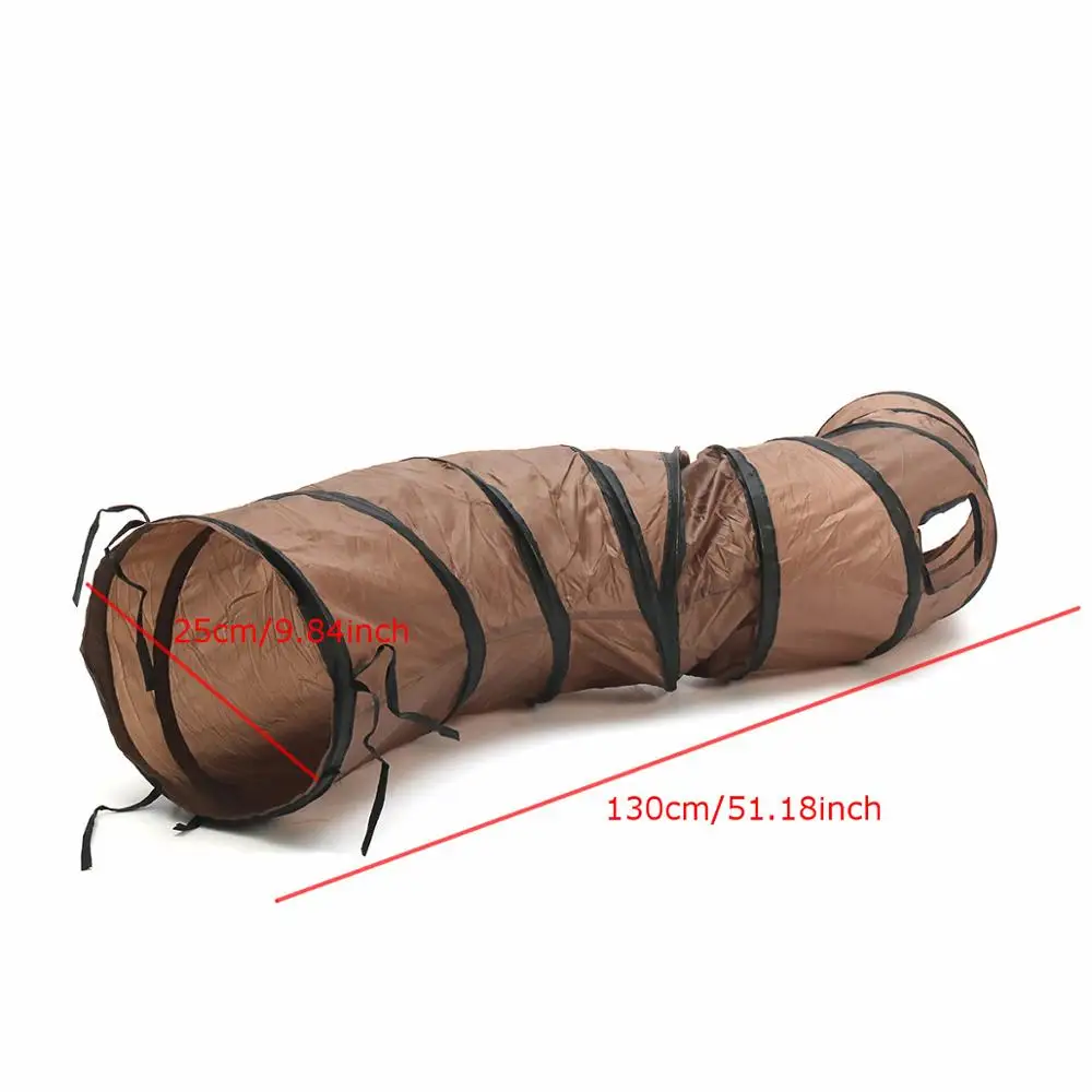 Забавный складной туннель для кошек трубка S форма 2 отверстия crinkle кошка игрушка