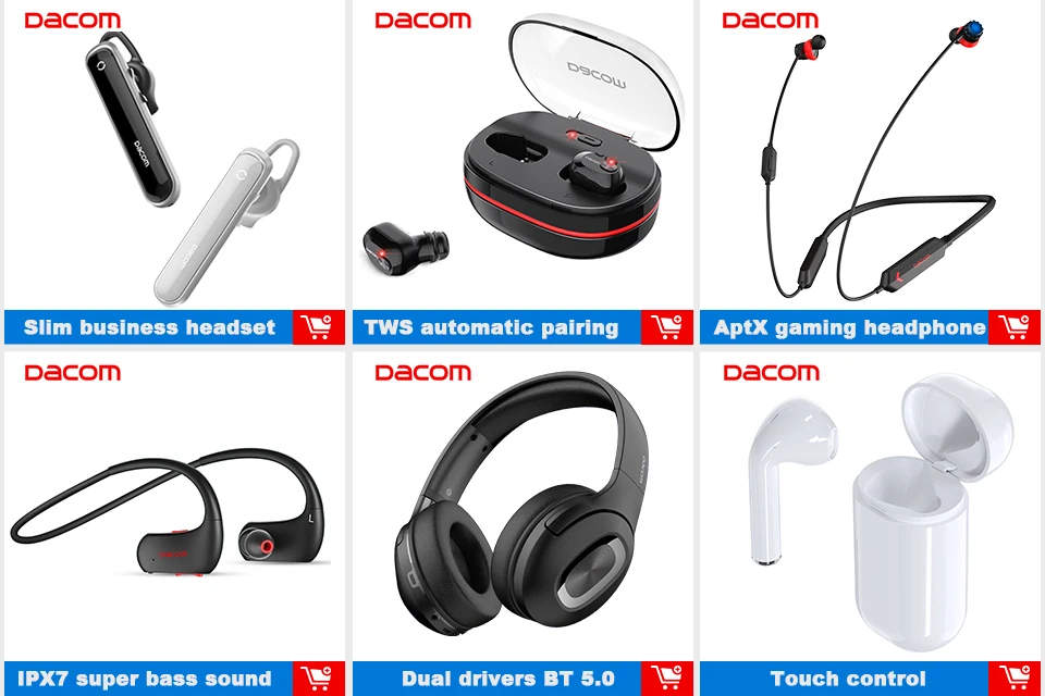 Dacom HF002 наушники Bluetooth наушники беспроводные наушники 5,0 67Hrs наушники с микрофоном для телефонов компьютера