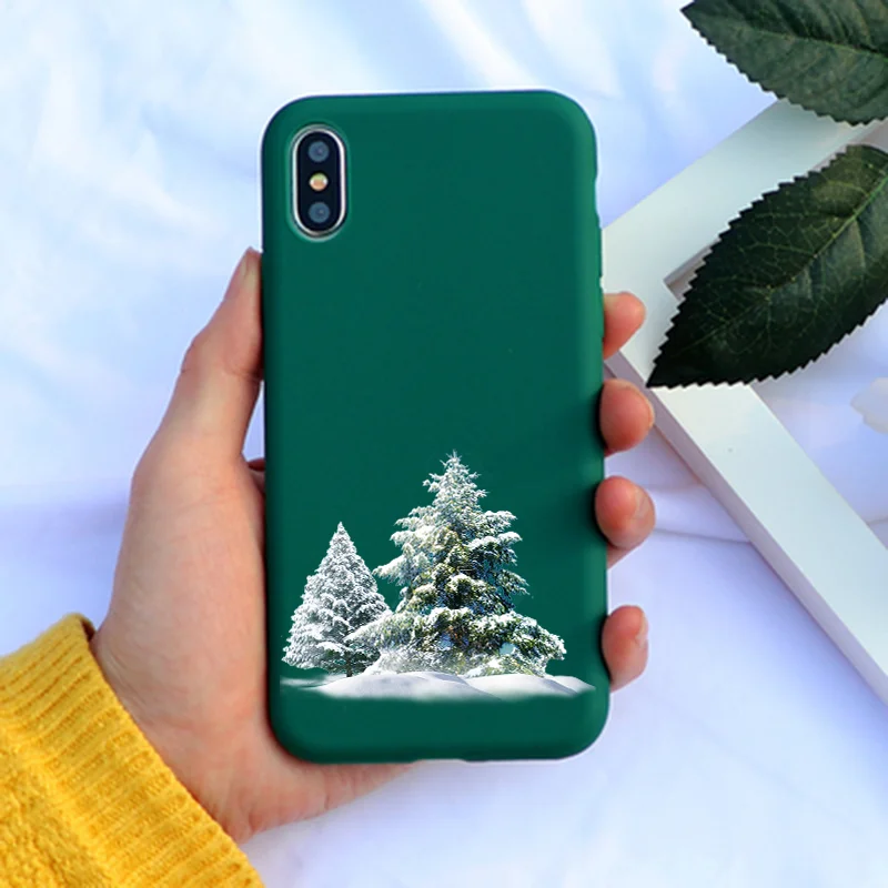 Klv9-sd2shu Рождественский мультяшный чехол для iPhone XS X XR XS Max, матовые Мягкие силиконовые чехлы для iPhone 8, 7, 6, 6S Plus, Fundas, подарки на год, чехол - Цвет: Klv9-sd2shu