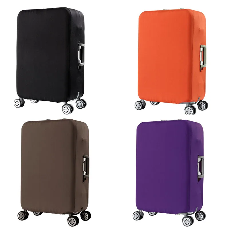 Эластичный однотонный утолщенный защитный чехол для багажа на колесиках 18 32