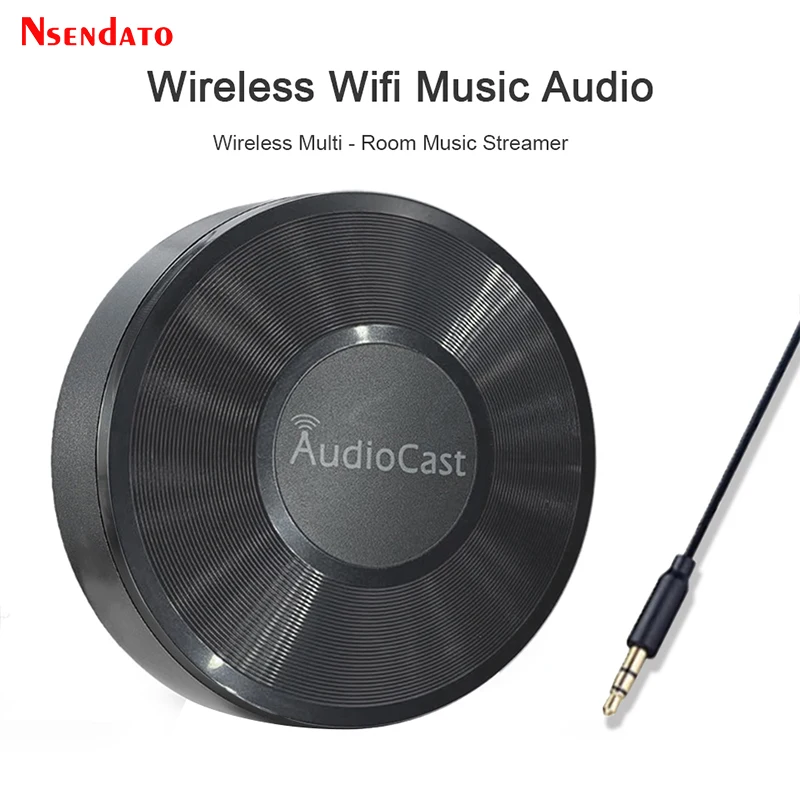 M5 AudioCast для Airplay Беспроводной музыкальный аудиоприемник 2,4G WIFI Hifi Музыка для DLNA Airplay адаптер Spotify Streamer - изображение