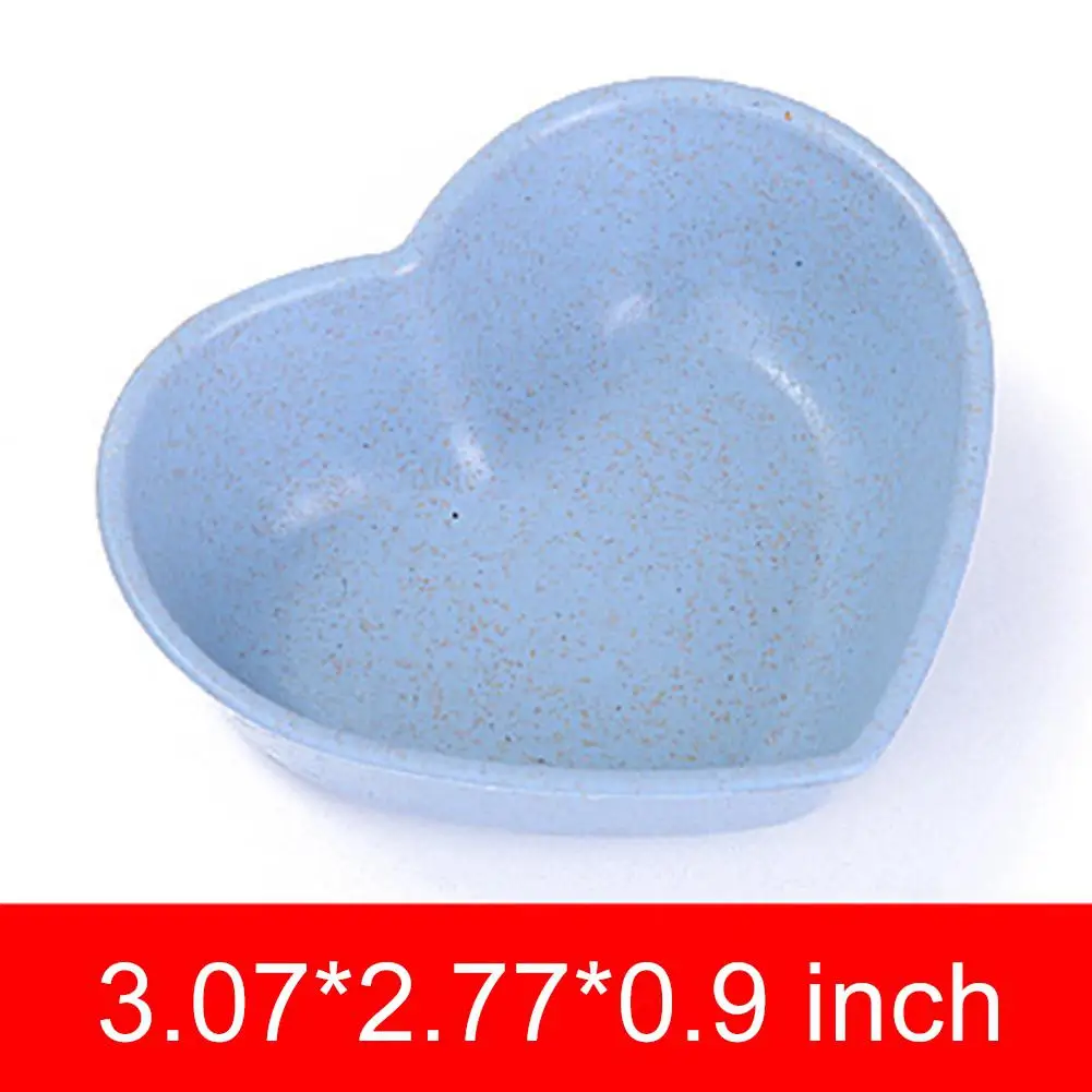Heart shaped blue Studyset мини пшеничная соломенная Клубная декоративная тарелка для соуса кухонные аксессуары - Цвет: Heart shaped blue