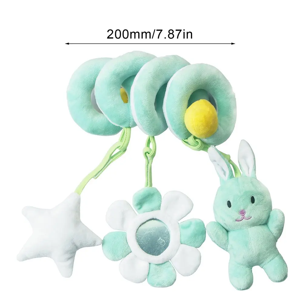 

Baby Rattle Toys for Children Plush Rattle Crib Spiral Hanging Mobile Newborn Stroller Bed Animal Gift Happy Elephant 0-12 Month