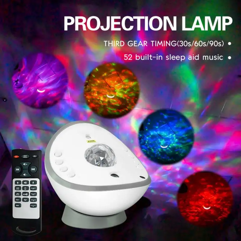 

Mini Starry Sky Galaxy Projector Lamp USB Charging Bluetooth-compatible Music Night Light Water Wave Rotatable Projection Lamp