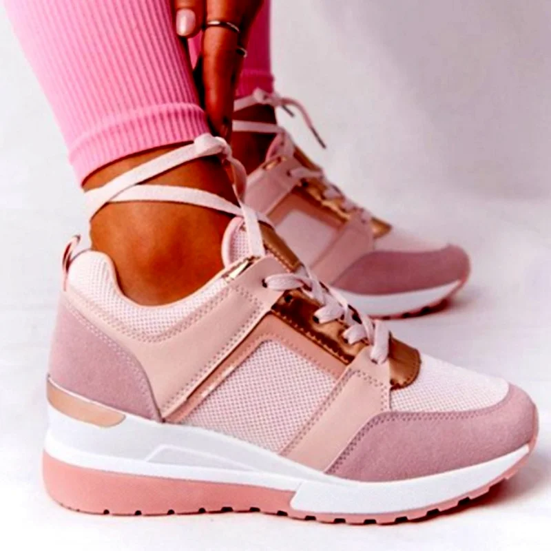 

2021 Women's Wedges Sneakers Vulcanize Shoes Sequins Shake Shoes Fashion Girls Sport Shoes Woman Sneakers Shoes Woman Footwear