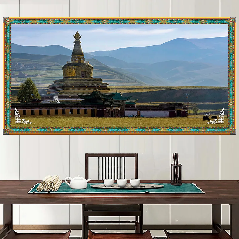 

Тибетский Золотой гобелен, настенный декоративный фон для спальни