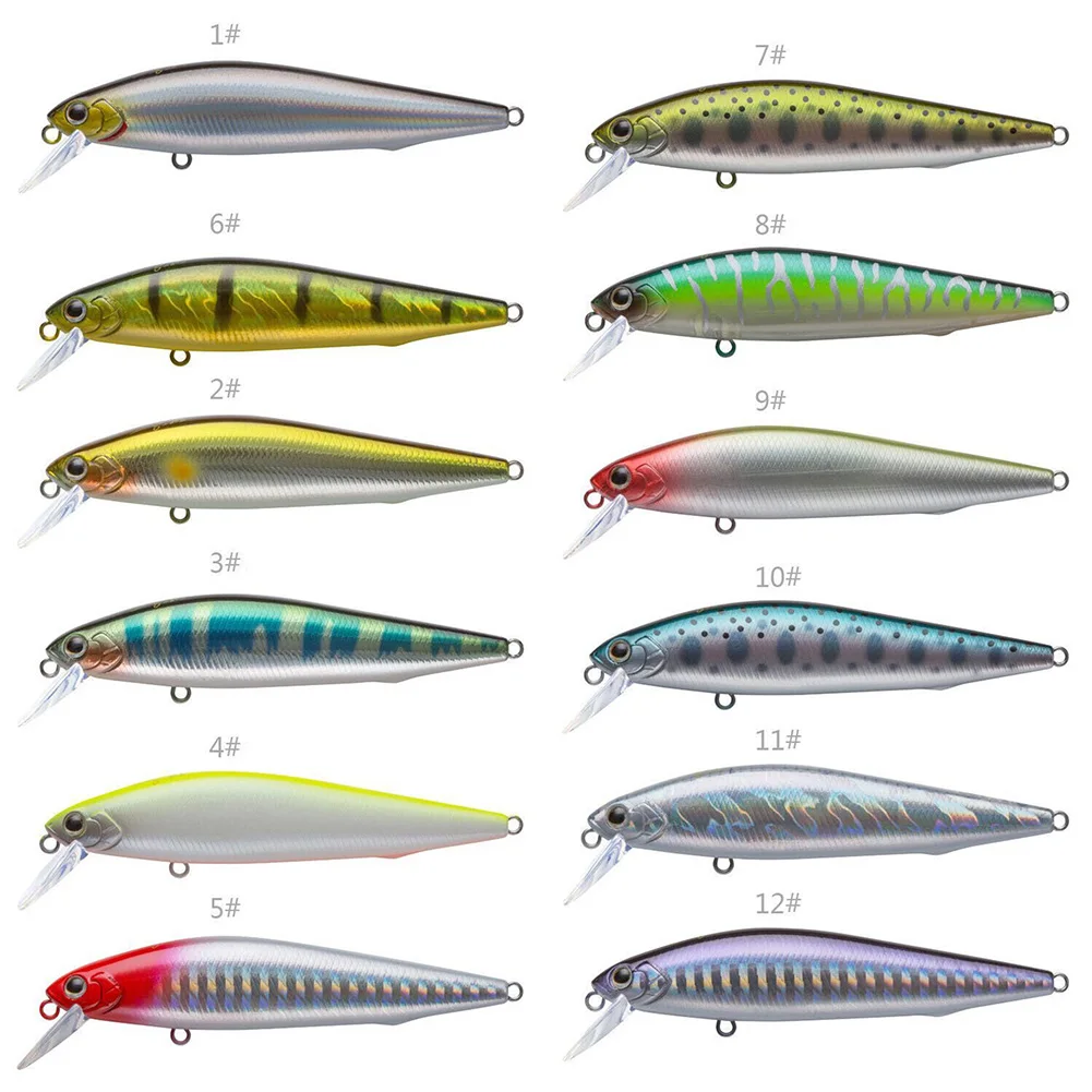 

Newly Minnow Fishing Lures Realistic Sinking Hard Fish Bait with Treble Hooks