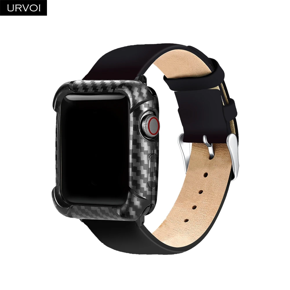 Чехол URVOI для Apple Watch 5 4 3 2 чехол из ТПУ 40 мм 44 задний бампер стеклопластика прочная