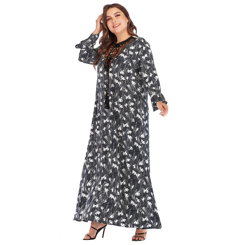 Мусульманское женское платье большого размера мусульманское турецкое модное