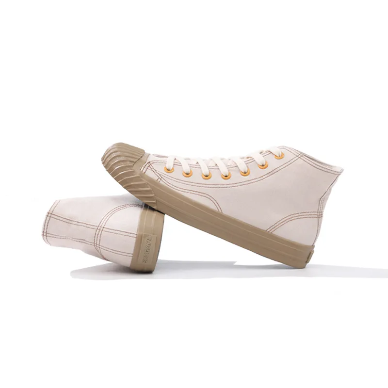 

Men's casual anti slip high top canvas shoes men's spring students' retro breathable vulcanized shoes