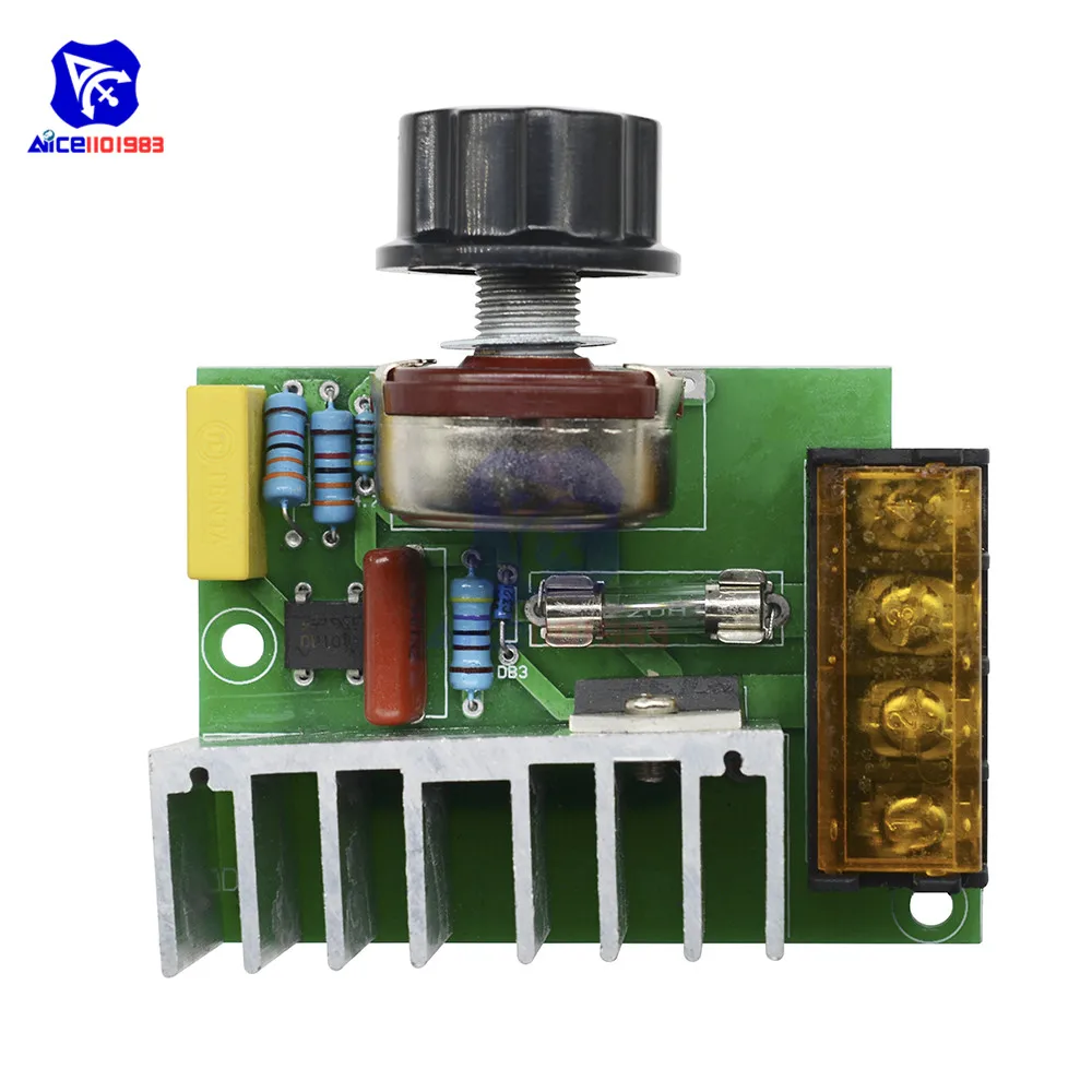 Diymore 4000 Вт AC 220 В SCR Электрический регулятор напряжения Регулируемый регулятор скорости двигателя диммер