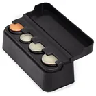 Коробка для хранения монет в автомобиле, аксессуары для интерьера, карманный Телескопический чехол для монет на приборной панели, автомобильный органайзер, пластиковый контейнер-держатель