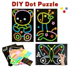 Пазл детский сделай сам с разноцветными точками, обучающие игрушки для детей, Мультяшные животные, сборные, мозаичные игры, обучающий подарок
