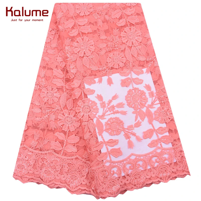 Kalume 2020 новейшая африканская кружевная ткань с пайетками французский мягкий