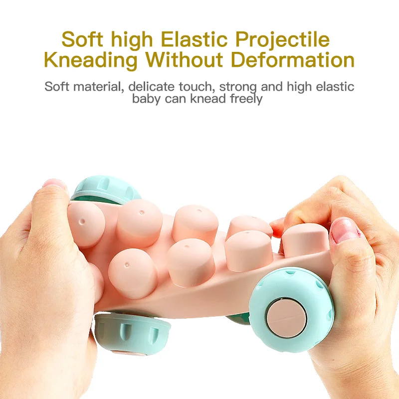 

Soft Rubber Blocks Can Be Boiled For Newborn Babies Can Chew Teeth Gum Blocks Children's Educational Soft Plastic Blocks