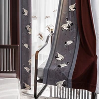 australian wool velvet printing stitching velvet villa curtains living room shading flannel bedroom