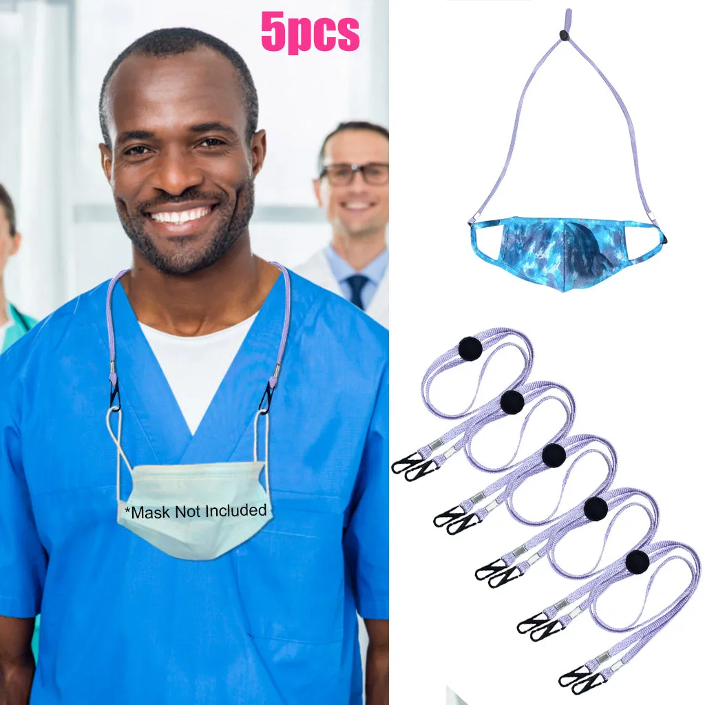 5 шт. регулируемый шнурок для маски на лицо удобный веревочный держатель против