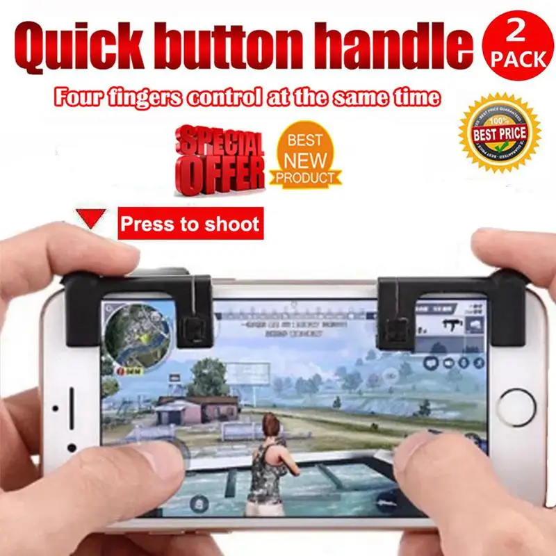 

1 Pair Smartphone Mobile Gaming Trigger Button Handle Fire Button Controller for PUBG