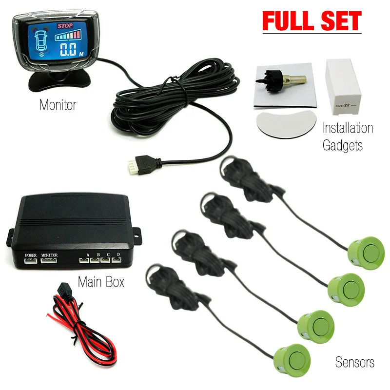 Авто Сенсор s ЖК-дисплей Дисплей зуммер радар заднего хода комплект