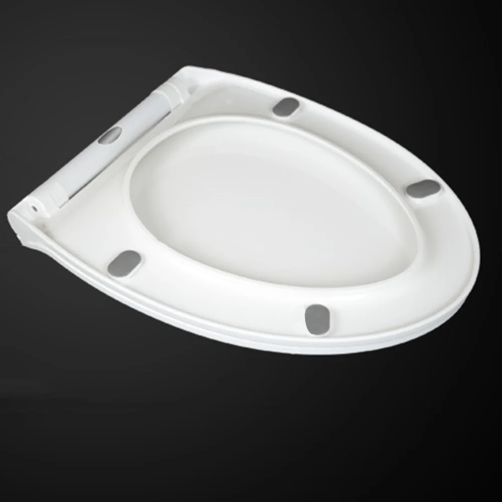 

Toilet Seat Cover Thick Shaped Bathroom Seat Cover Hinge PP Toilet Cover Plate Bathroom Toilet Lid for Home Hotel (03A)