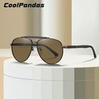Мужские классические солнцезащитные очки-авиаторы CoolPandas, поляризационные роскошные солнцезащитные очки в металлической оправе для мужчин и женщин, очки для вождения UV400