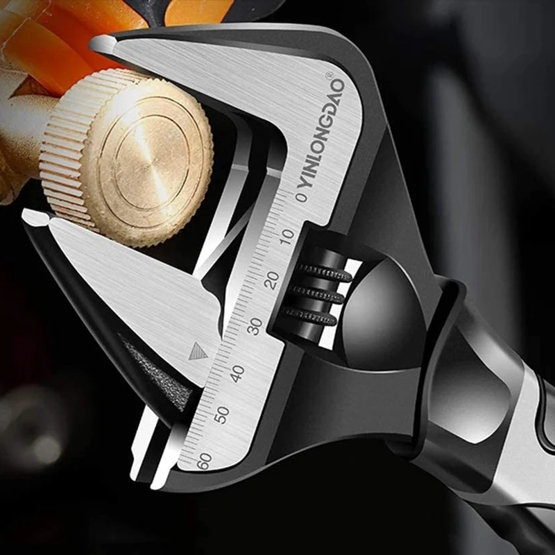 

YINLONGDAO Adjustable Wrench Universal Spanner Key Nut Wrench Large Opening Adjustable Spanner Repair Hand Tool