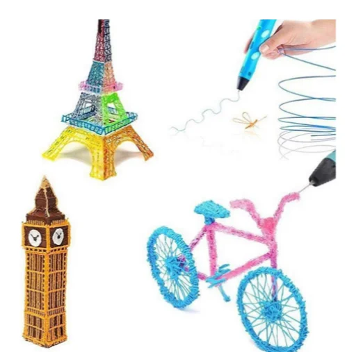 

3D Printing print Pen with LED Display [Free Filament] for school students children 3D Graffiti pen-Blue