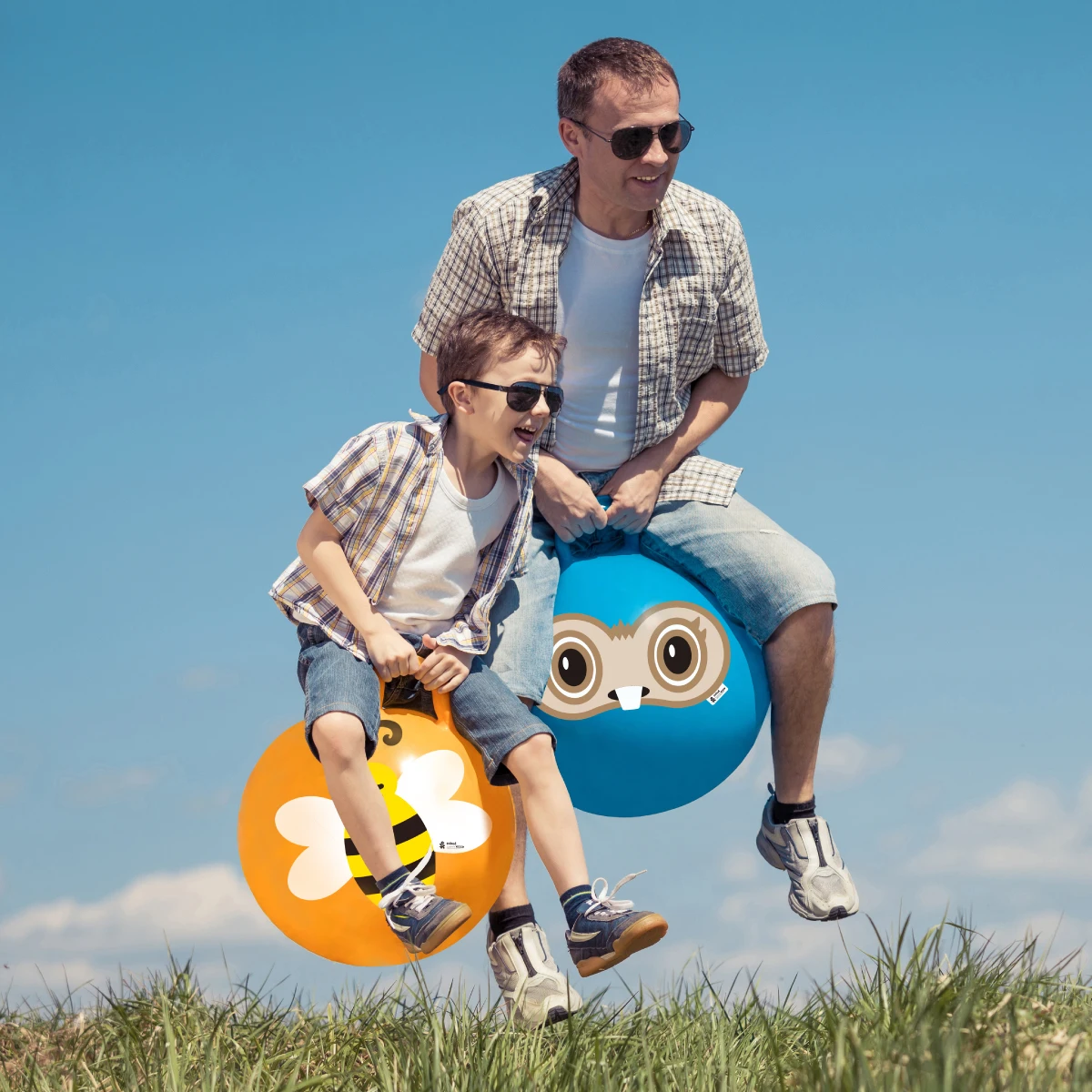 Robotime Kids Space Hopper прыгающие шары надувные шарики с ручкой насос образовательная