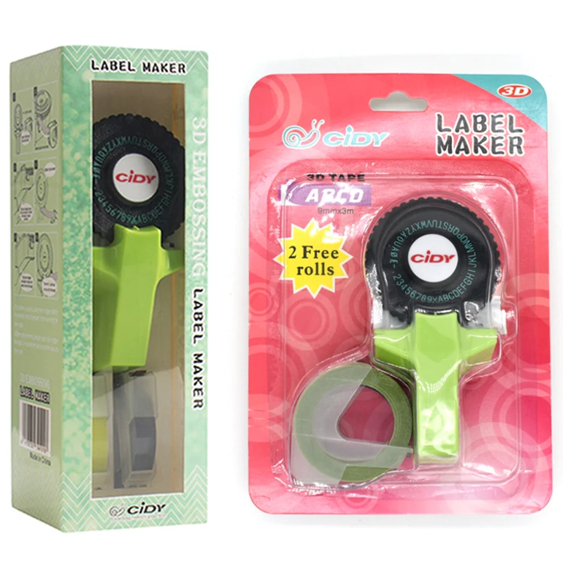Green Cidy C101 руководство по изготовлению этикеток для 9 мм 3D тиснение пластиковых