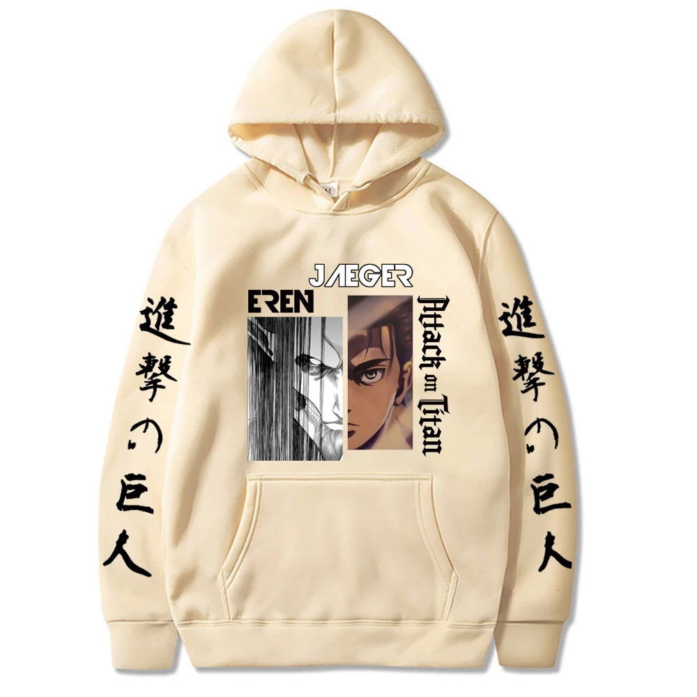 

Толстовка унисекс с капюшоном и воротником «атака на Титанов»