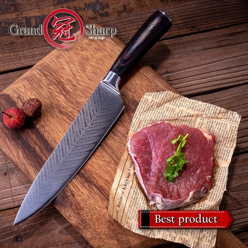 Шеф-повар GRANDSHARP 8 дюймов кухонные ножи из высокоуглеродистой нержавеющей стали