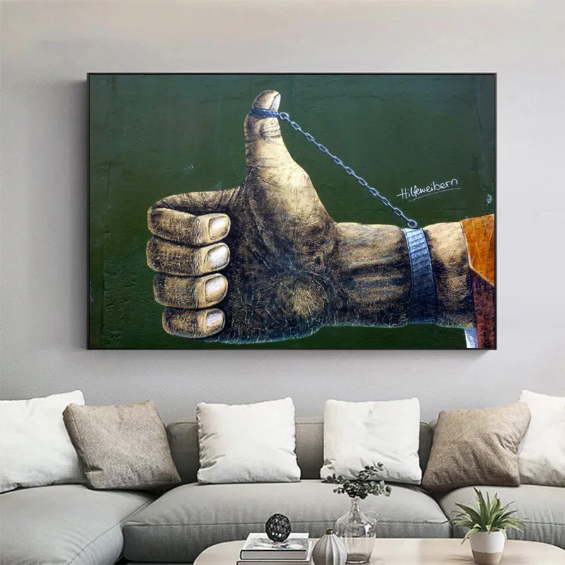 Абстрактная ручная масляная живопись напечатанная на холсте современный