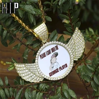 hip hop custom made photo memory medallions solid iced out bling cubic zircon necklace pendant for men jewelry tennis chain
